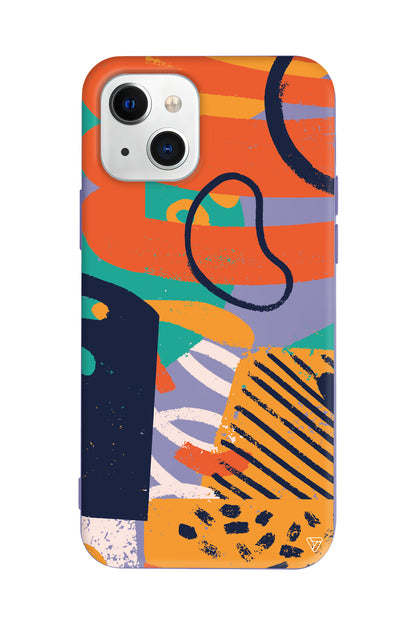 Turuncu Renkler Lansman Model İçi Kadife Silikon Telefon Kılıfı