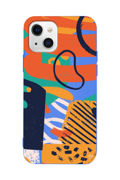 Turuncu Renkler Lansman Model İçi Kadife Silikon Telefon Kılıfı