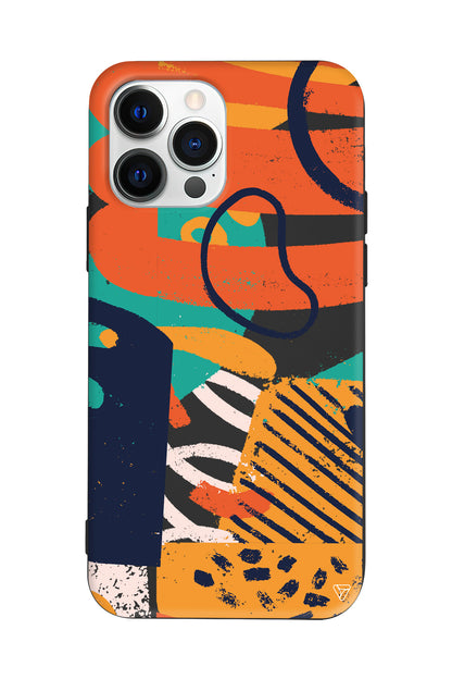 Turuncu Renkler Lansman Model İçi Kadife Silikon Telefon Kılıfı