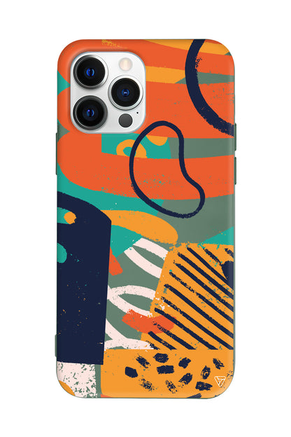 Turuncu Renkler Lansman Model İçi Kadife Silikon Telefon Kılıfı