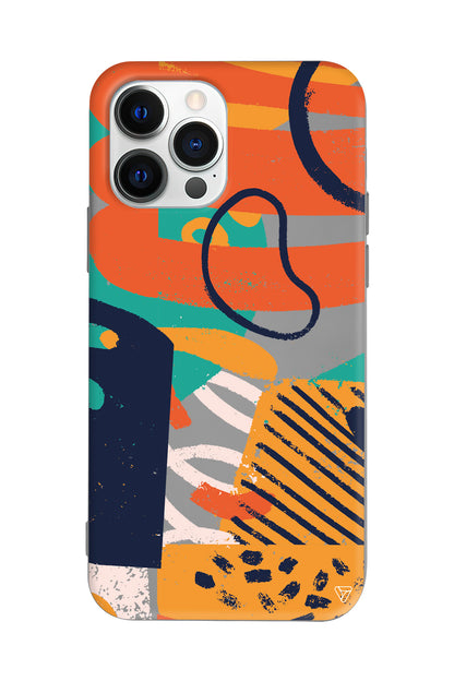 Turuncu Renkler Lansman Model İçi Kadife Silikon Telefon Kılıfı