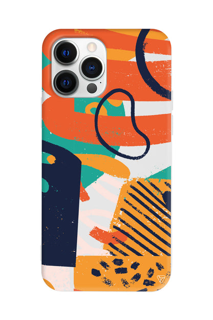 Turuncu Renkler Lansman Model İçi Kadife Silikon Telefon Kılıfı