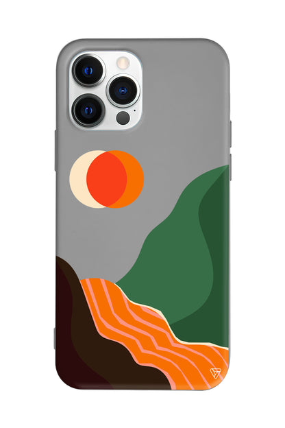 Manzara Lansman Model İçi Kadife Silikon Telefon Kılıfı