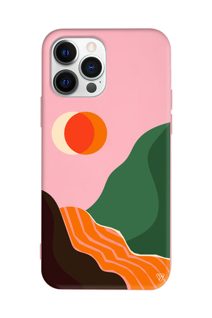 Manzara Lansman Model İçi Kadife Silikon Telefon Kılıfı