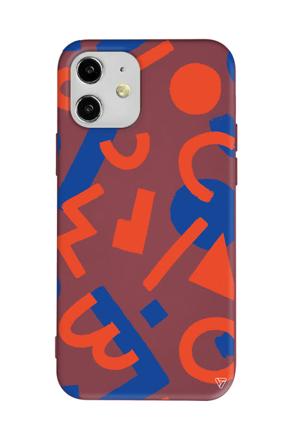 Mavi ve Turuncu Lansman Model İçi Kadife Silikon Telefon Kılıfı