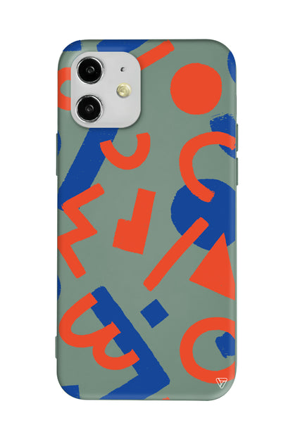 Mavi ve Turuncu Lansman Model İçi Kadife Silikon Telefon Kılıfı