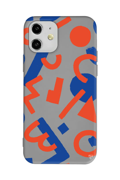 Mavi ve Turuncu Lansman Model İçi Kadife Silikon Telefon Kılıfı