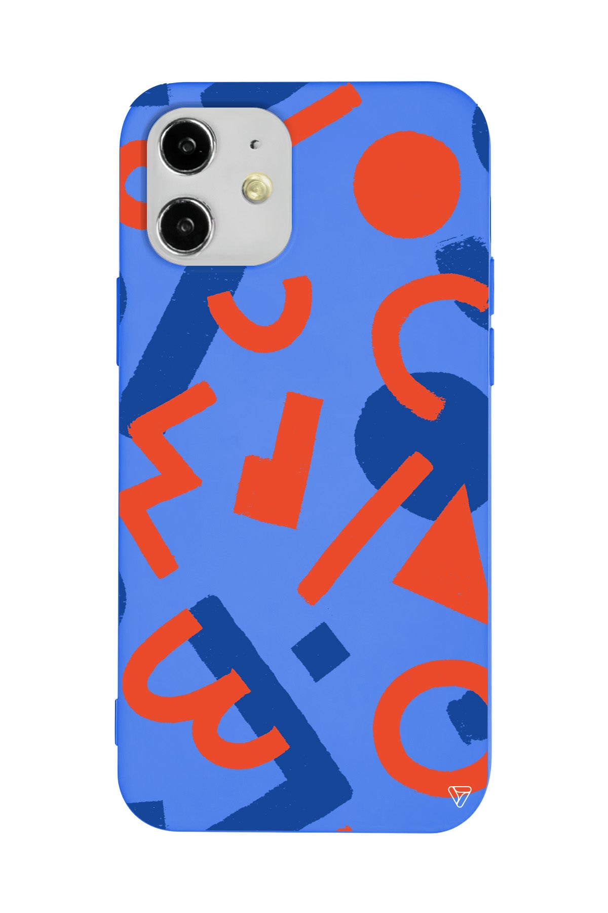 Mavi ve Turuncu Lansman Model İçi Kadife Silikon Telefon Kılıfı