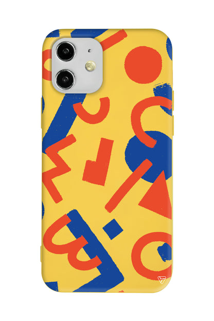 Mavi ve Turuncu Lansman Model İçi Kadife Silikon Telefon Kılıfı