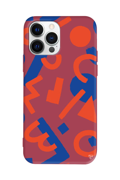 Mavi ve Turuncu Lansman Model İçi Kadife Silikon Telefon Kılıfı