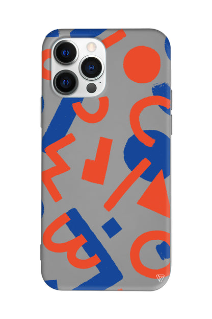 Mavi ve Turuncu Lansman Model İçi Kadife Silikon Telefon Kılıfı