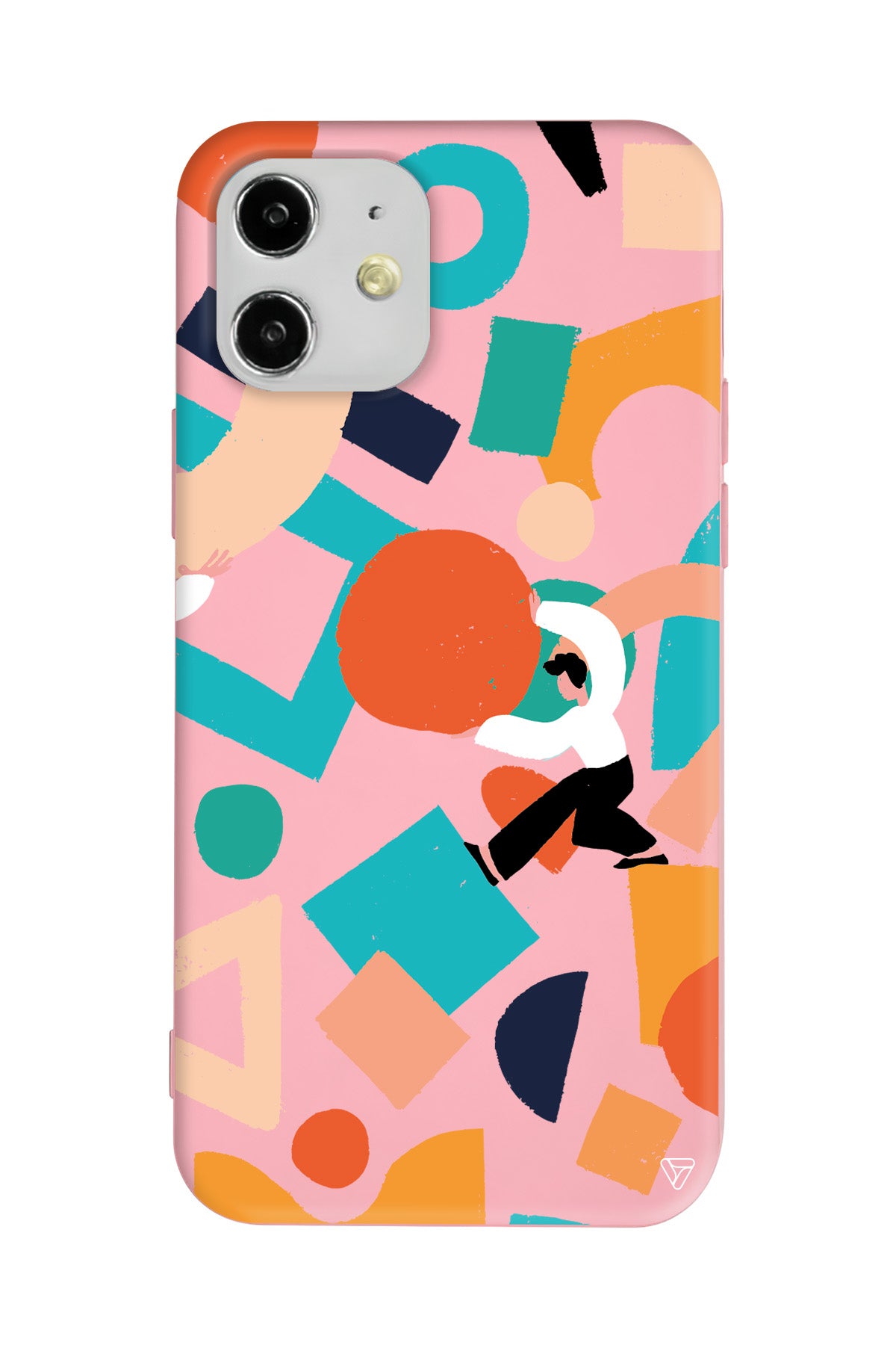 Şekiller Arasında Lansman Model İçi Kadife Silikon Telefon Kılıfı