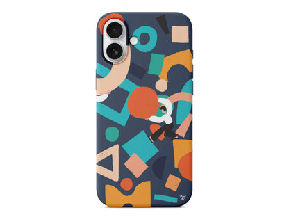 Şekiller Arasında Lansman Model İçi Kadife Silikon Telefon Kılıfı