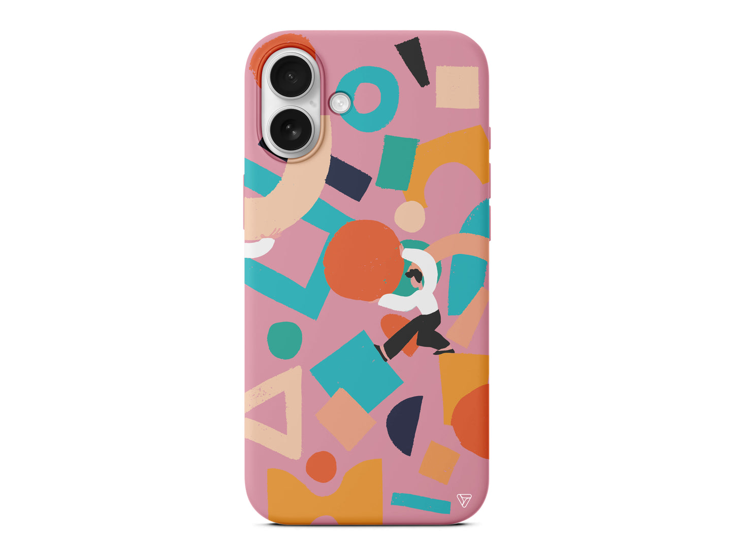 Şekiller Arasında Lansman Model İçi Kadife Silikon Telefon Kılıfı