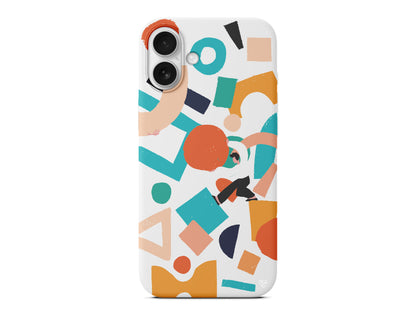 Şekiller Arasında Lansman Model İçi Kadife Silikon Telefon Kılıfı