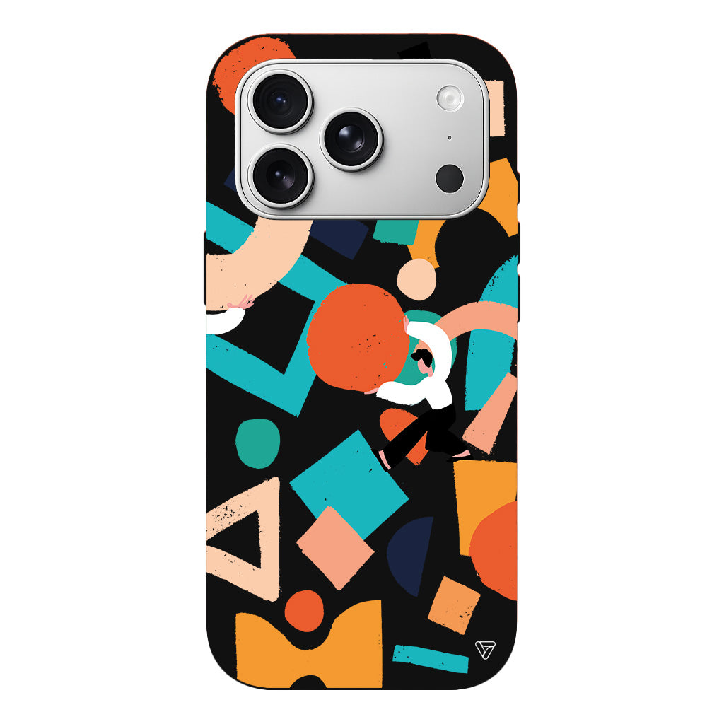 Şekiller Arasında Lansman Model İçi Kadife Silikon Telefon Kılıfı