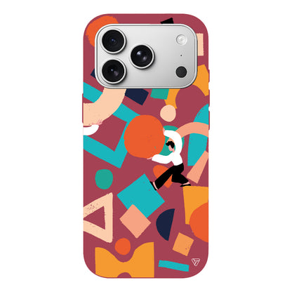 Şekiller Arasında Lansman Model İçi Kadife Silikon Telefon Kılıfı