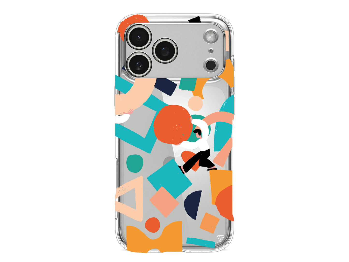 Şekiller Arasında Lansman Model İçi Kadife Silikon Telefon Kılıfı