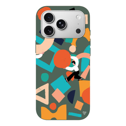 Şekiller Arasında Lansman Model İçi Kadife Silikon Telefon Kılıfı