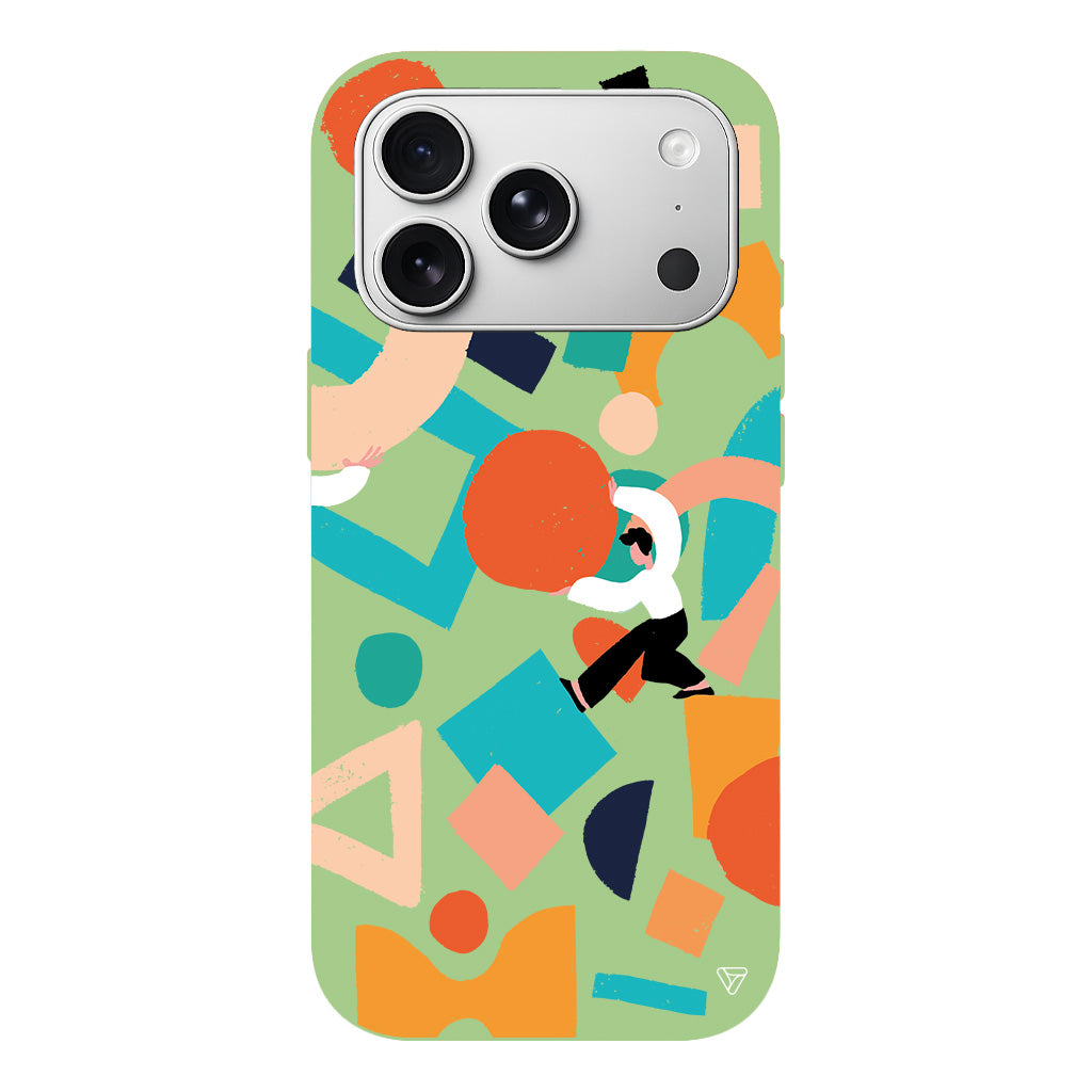 Şekiller Arasında Lansman Model İçi Kadife Silikon Telefon Kılıfı