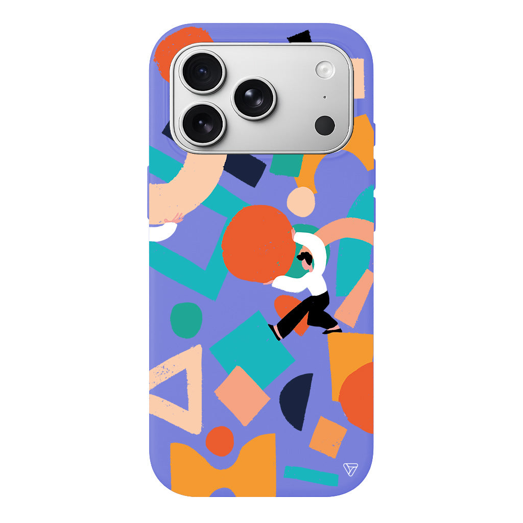 Şekiller Arasında Lansman Model İçi Kadife Silikon Telefon Kılıfı