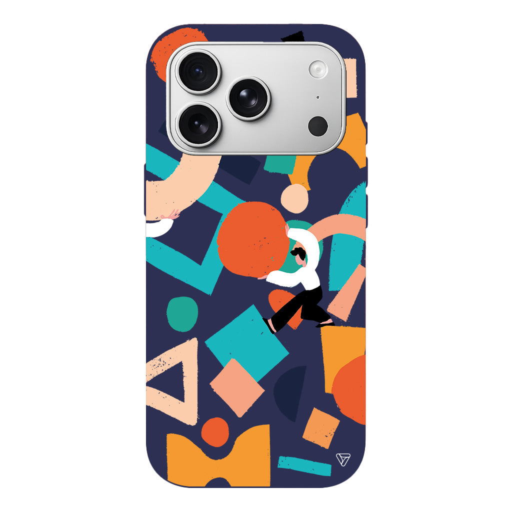 Şekiller Arasında Lansman Model İçi Kadife Silikon Telefon Kılıfı