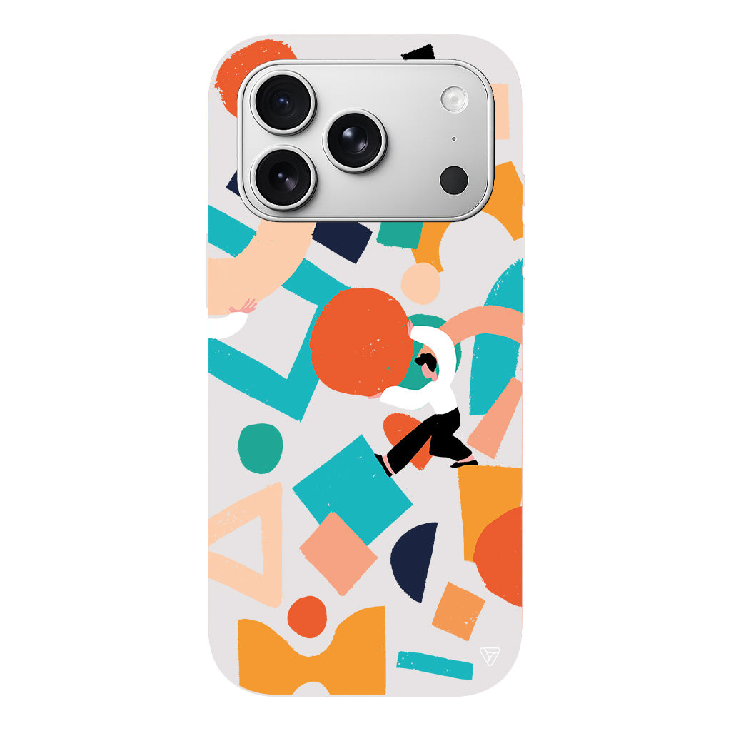 Şekiller Arasında Lansman Model İçi Kadife Silikon Telefon Kılıfı