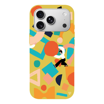 Şekiller Arasında Lansman Model İçi Kadife Silikon Telefon Kılıfı