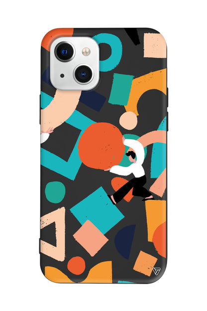 Şekiller Arasında Lansman Model İçi Kadife Silikon Telefon Kılıfı – Plus Serisine Özel