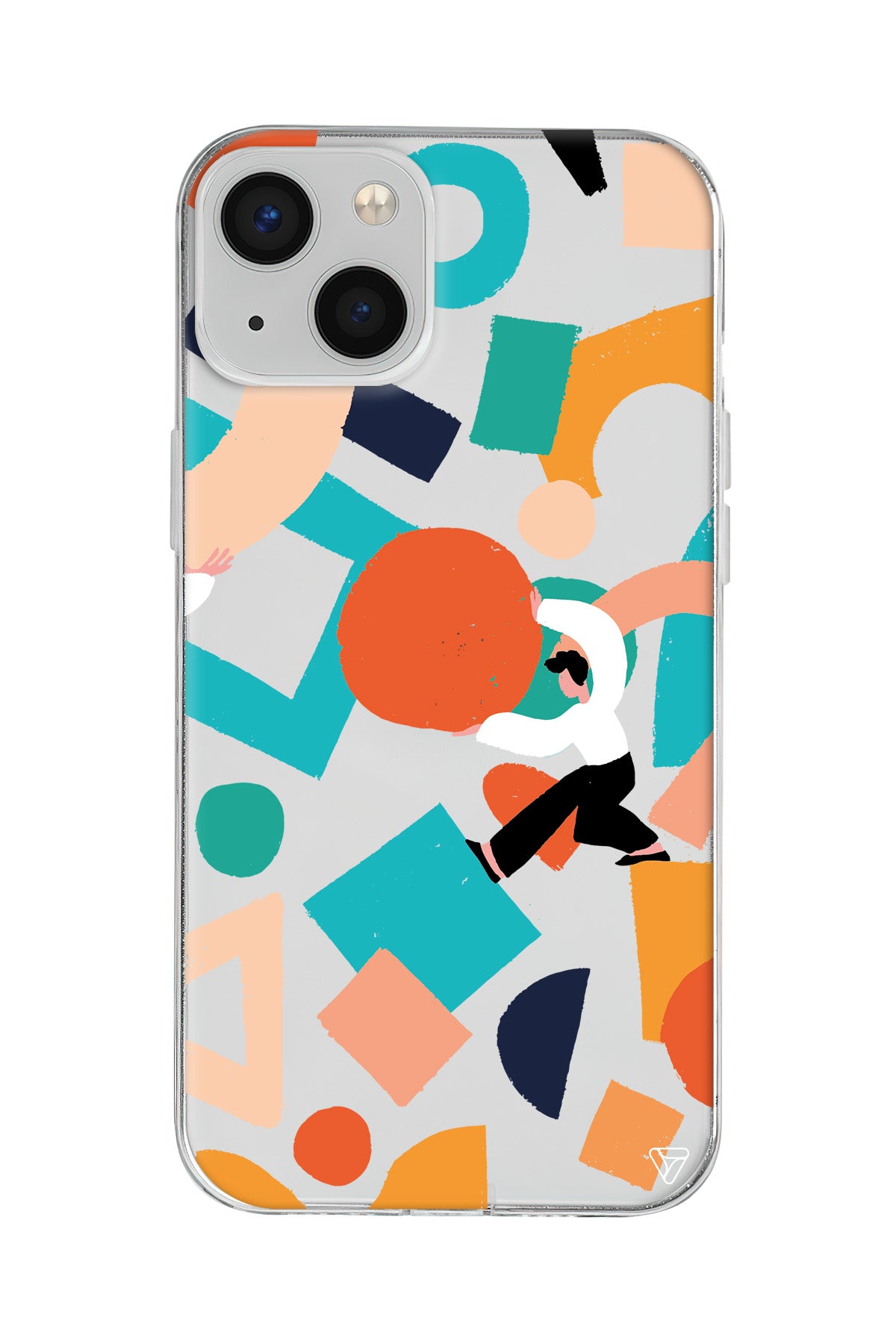 Şekiller Arasında Lansman Model İçi Kadife Silikon Telefon Kılıfı