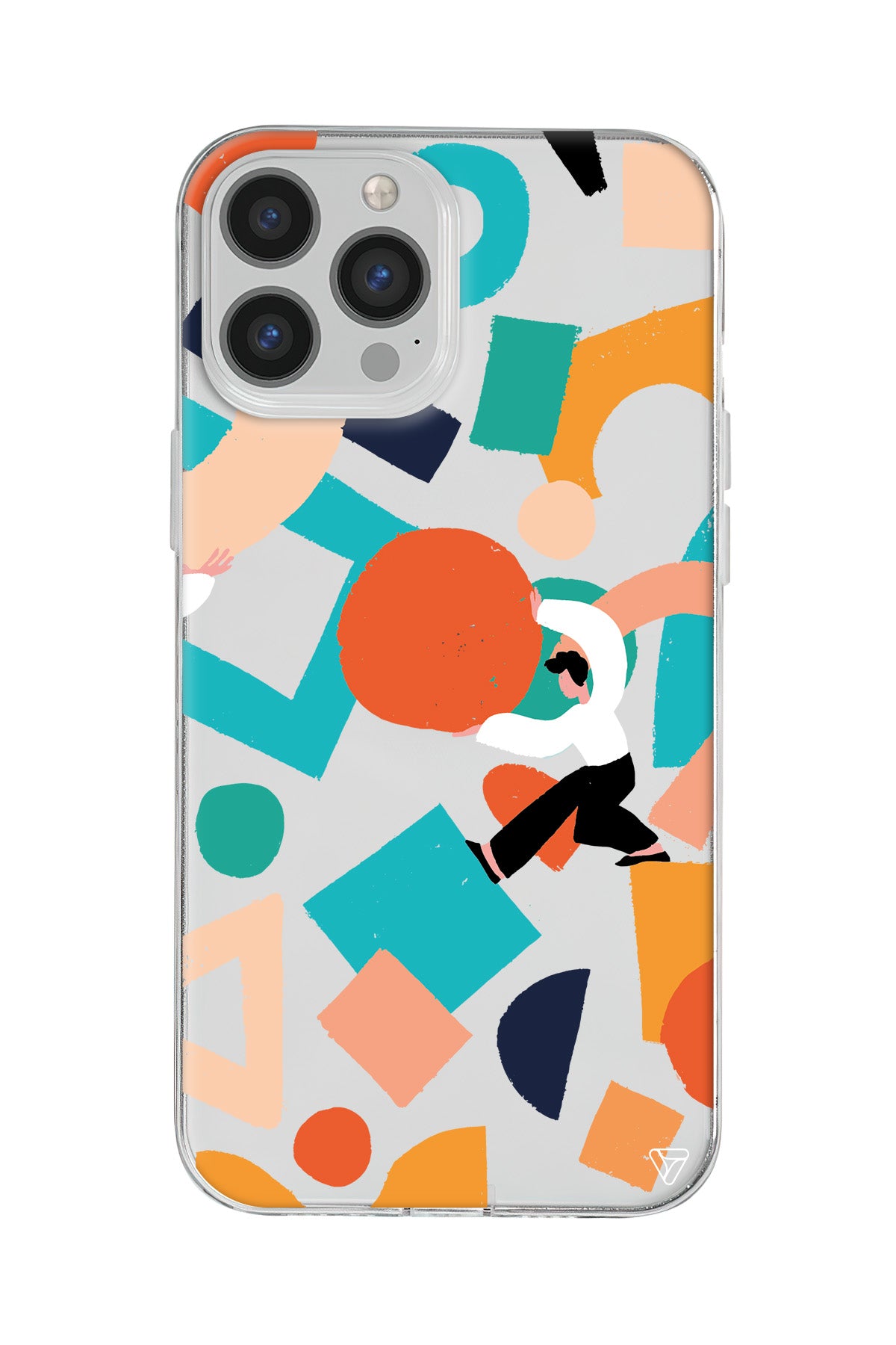 Şekiller Arasında Lansman Model İçi Kadife Silikon Telefon Kılıfı