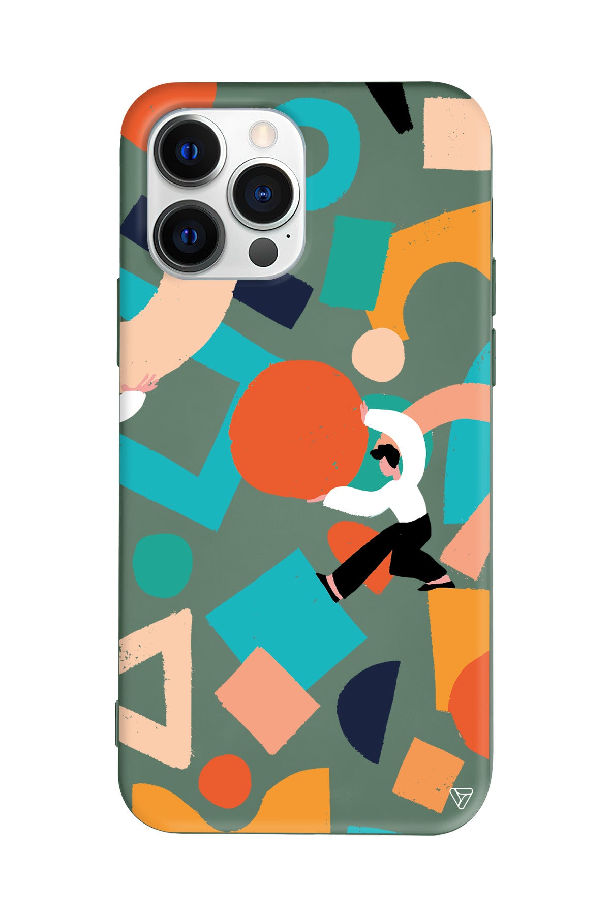 Şekiller Arasında Lansman Model İçi Kadife Silikon Telefon Kılıfı