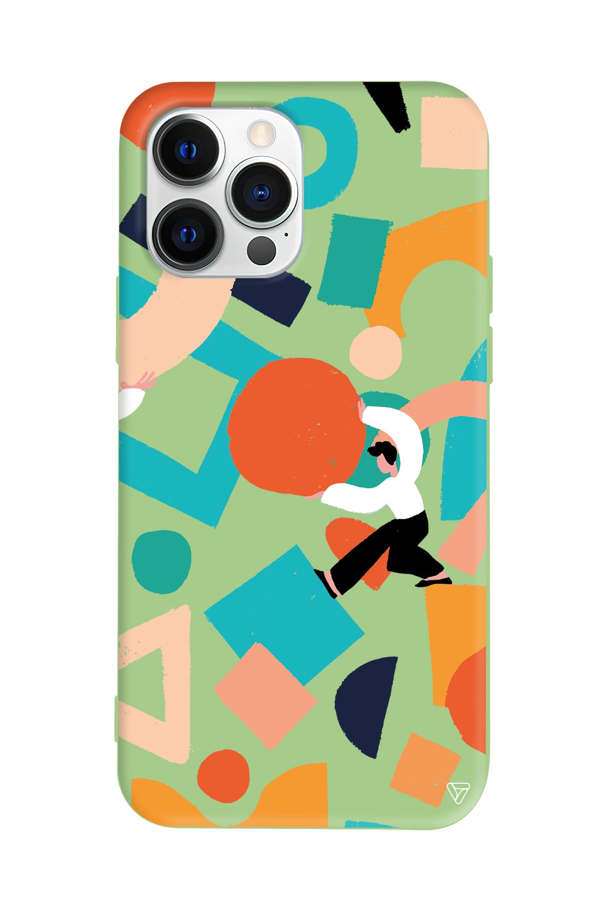 Şekiller Arasında Lansman Model İçi Kadife Silikon Telefon Kılıfı