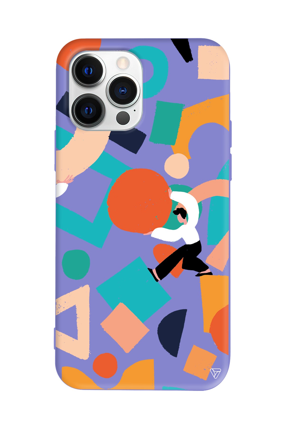 Şekiller Arasında Lansman Model İçi Kadife Silikon Telefon Kılıfı