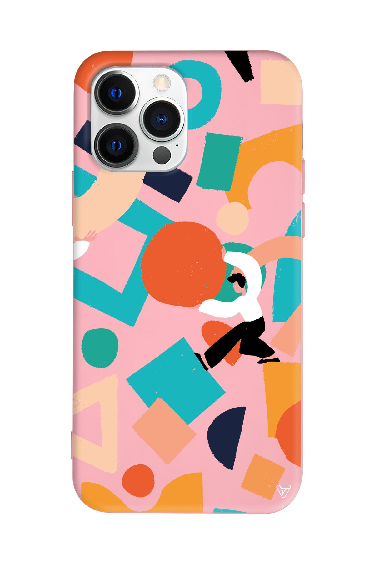 Şekiller Arasında Lansman Model İçi Kadife Silikon Telefon Kılıfı