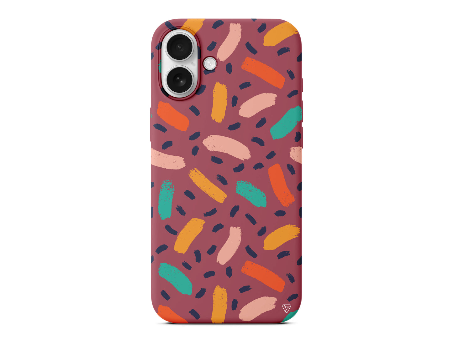 Renkli Şekiller Lansman Model İçi Kadife Silikon Telefon Kılıfı – Plus Serisine Özel