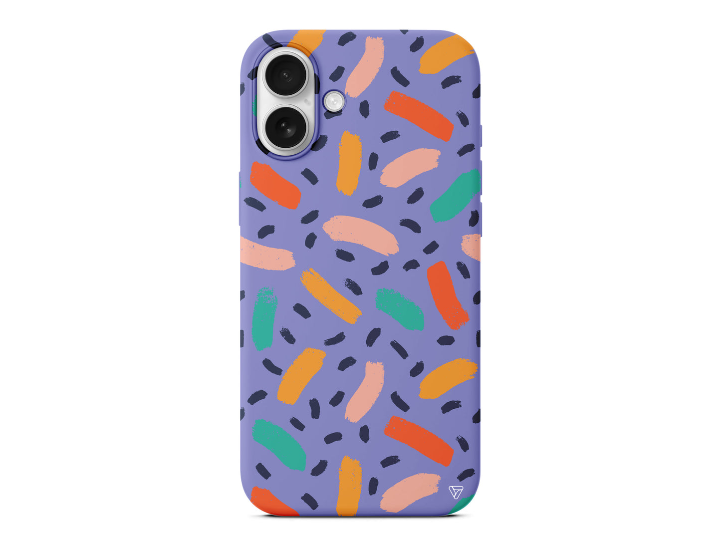 Renkli Şekiller Lansman Model İçi Kadife Silikon Telefon Kılıfı