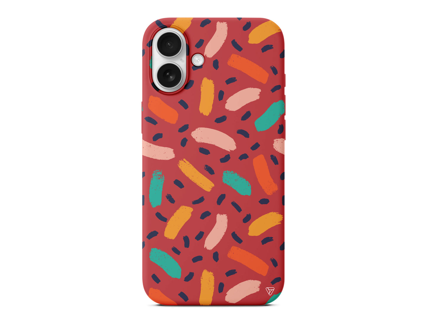 Renkli Şekiller Lansman Model İçi Kadife Silikon Telefon Kılıfı – Plus Serisine Özel