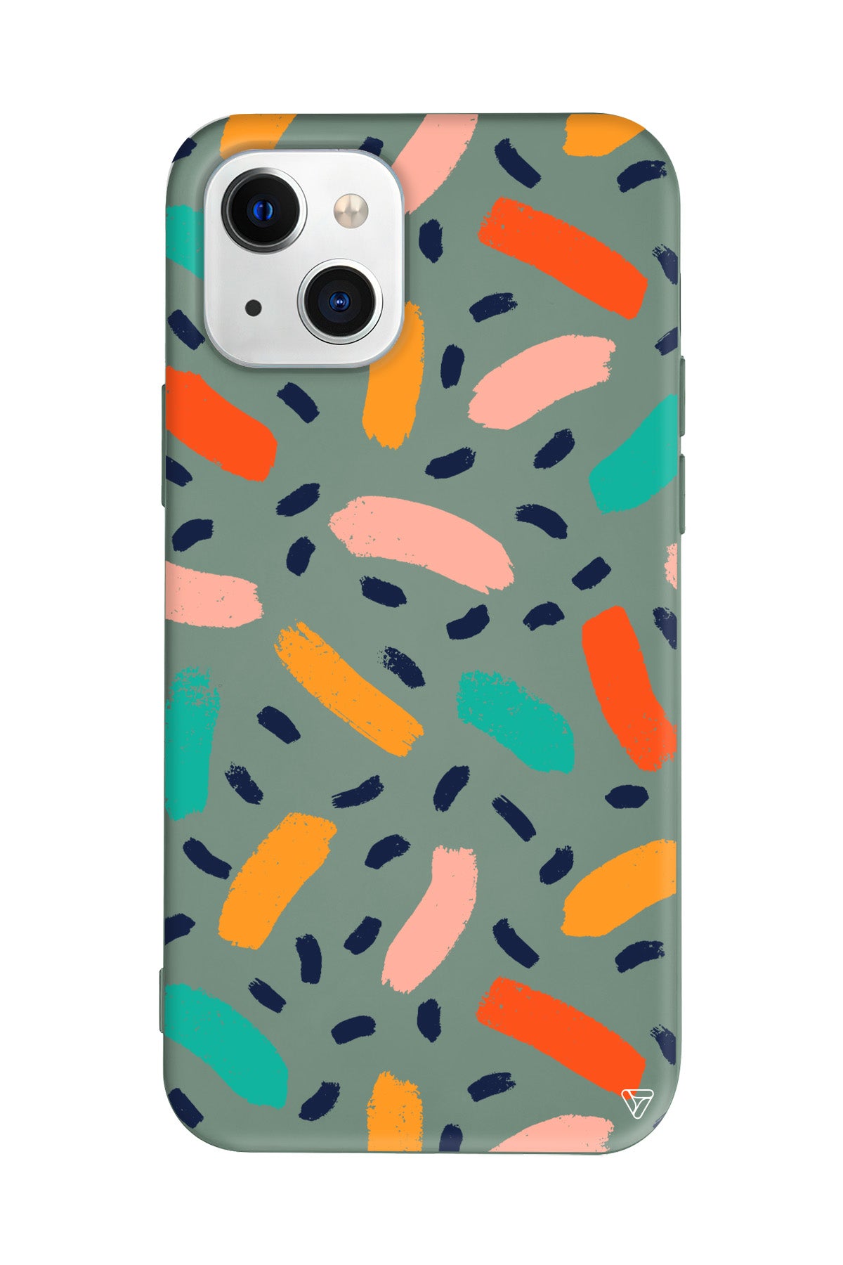 Renkli Şekiller Lansman Model İçi Kadife Silikon Telefon Kılıfı – Plus Serisine Özel