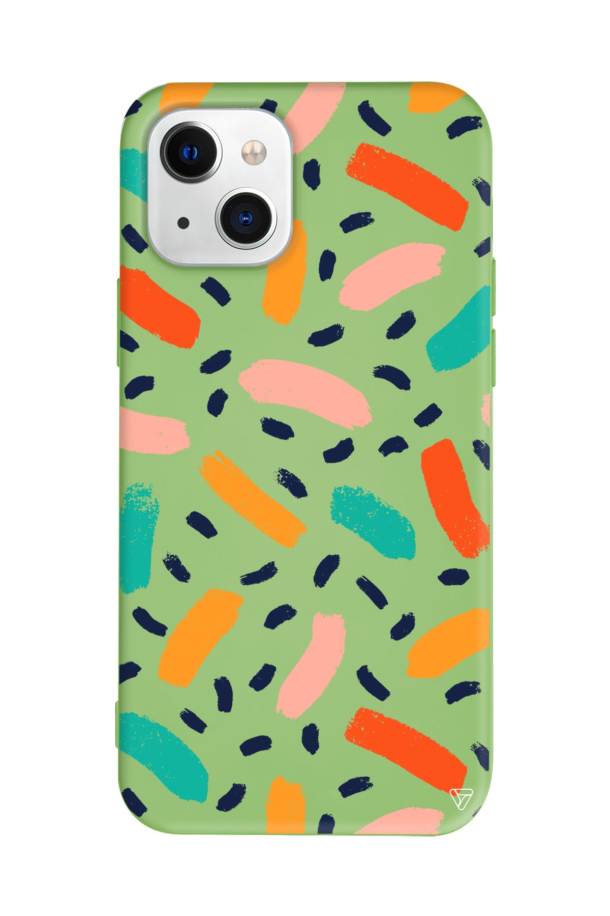 Renkli Şekiller Lansman Model İçi Kadife Silikon Telefon Kılıfı – Plus Serisine Özel