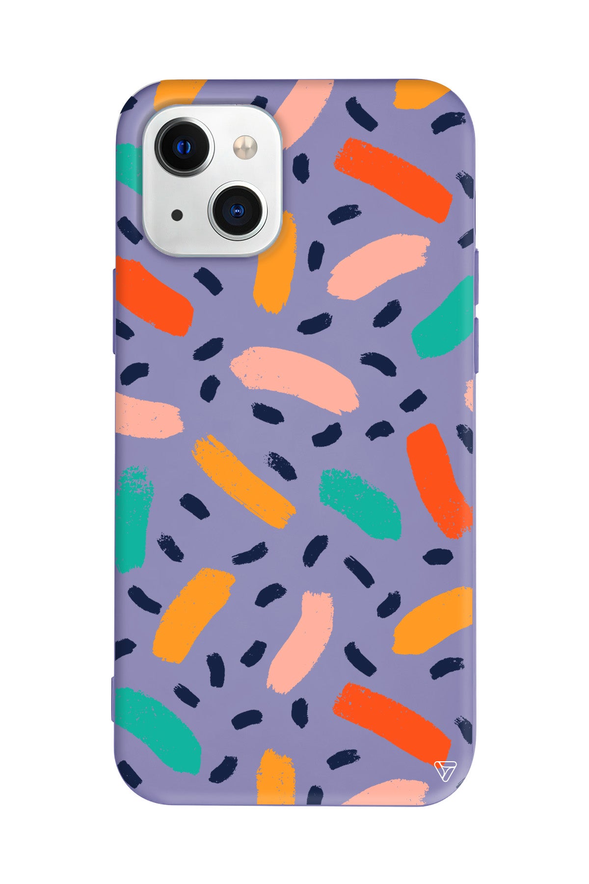 Renkli Şekiller Lansman Model İçi Kadife Silikon Telefon Kılıfı – Plus Serisine Özel