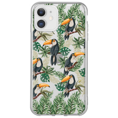 Tropik Kus Lansman Model İçi Kadife Silikon Telefon Kılıfı