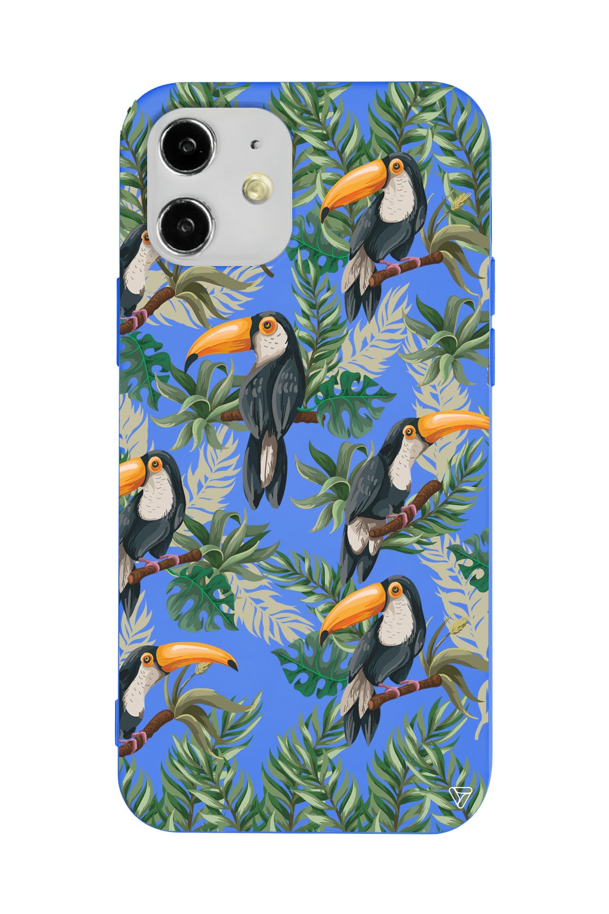 Tropik Kus Lansman Model İçi Kadife Silikon Telefon Kılıfı