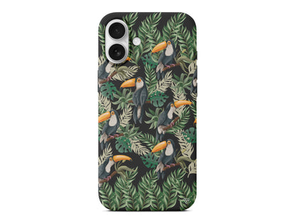 Tropik Kus Lansman Model İçi Kadife Silikon Telefon Kılıfı – Plus Serisine Özel