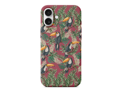 Tropik Kus Lansman Model İçi Kadife Silikon Telefon Kılıfı – Plus Serisine Özel