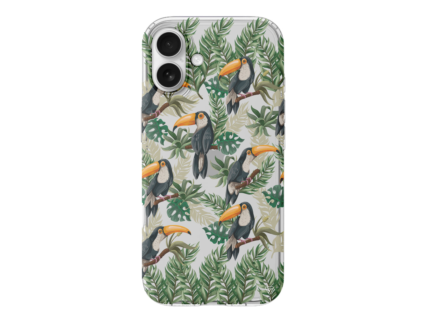 Tropik Kus Lansman Model İçi Kadife Silikon Telefon Kılıfı