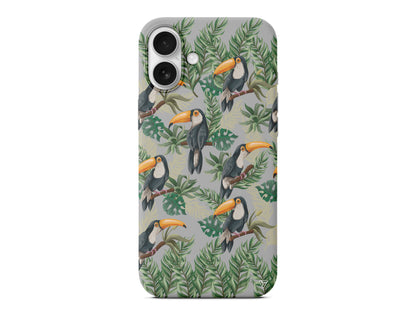 Tropik Kus Lansman Model İçi Kadife Silikon Telefon Kılıfı – Plus Serisine Özel