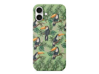 Tropik Kus Lansman Model İçi Kadife Silikon Telefon Kılıfı – Plus Serisine Özel