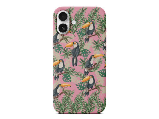 Tropik Kus Lansman Model İçi Kadife Silikon Telefon Kılıfı – Plus Serisine Özel