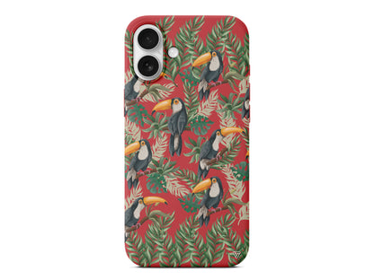 Tropik Kus Lansman Model İçi Kadife Silikon Telefon Kılıfı – Plus Serisine Özel